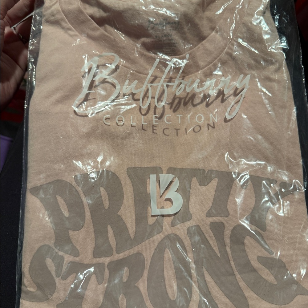 Buffbunny Collection Pretty Strong Crop Tank Strawberry Milk -XL